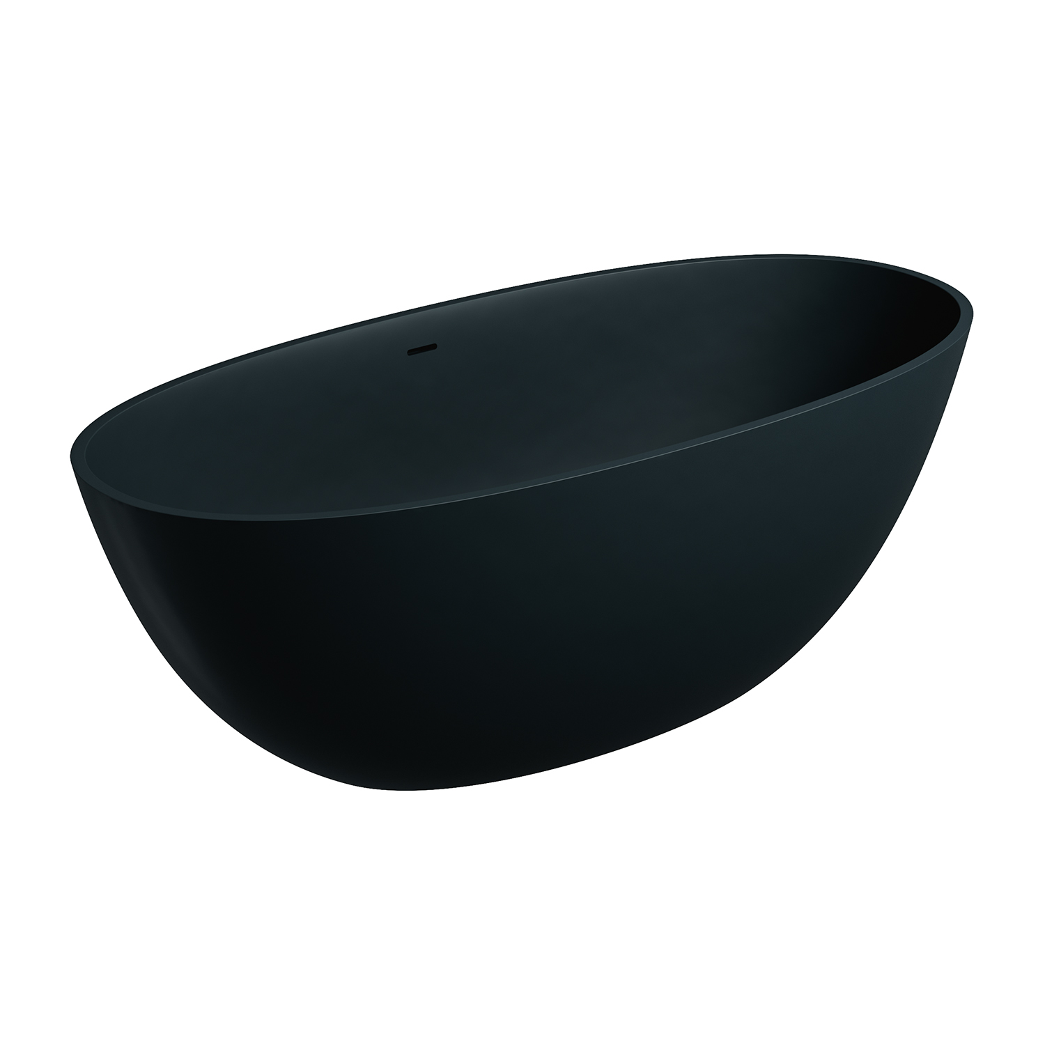 Omnires Shell M+ baignoire autoportante 160x75 cm ovale noir SHELLWWZPBLV