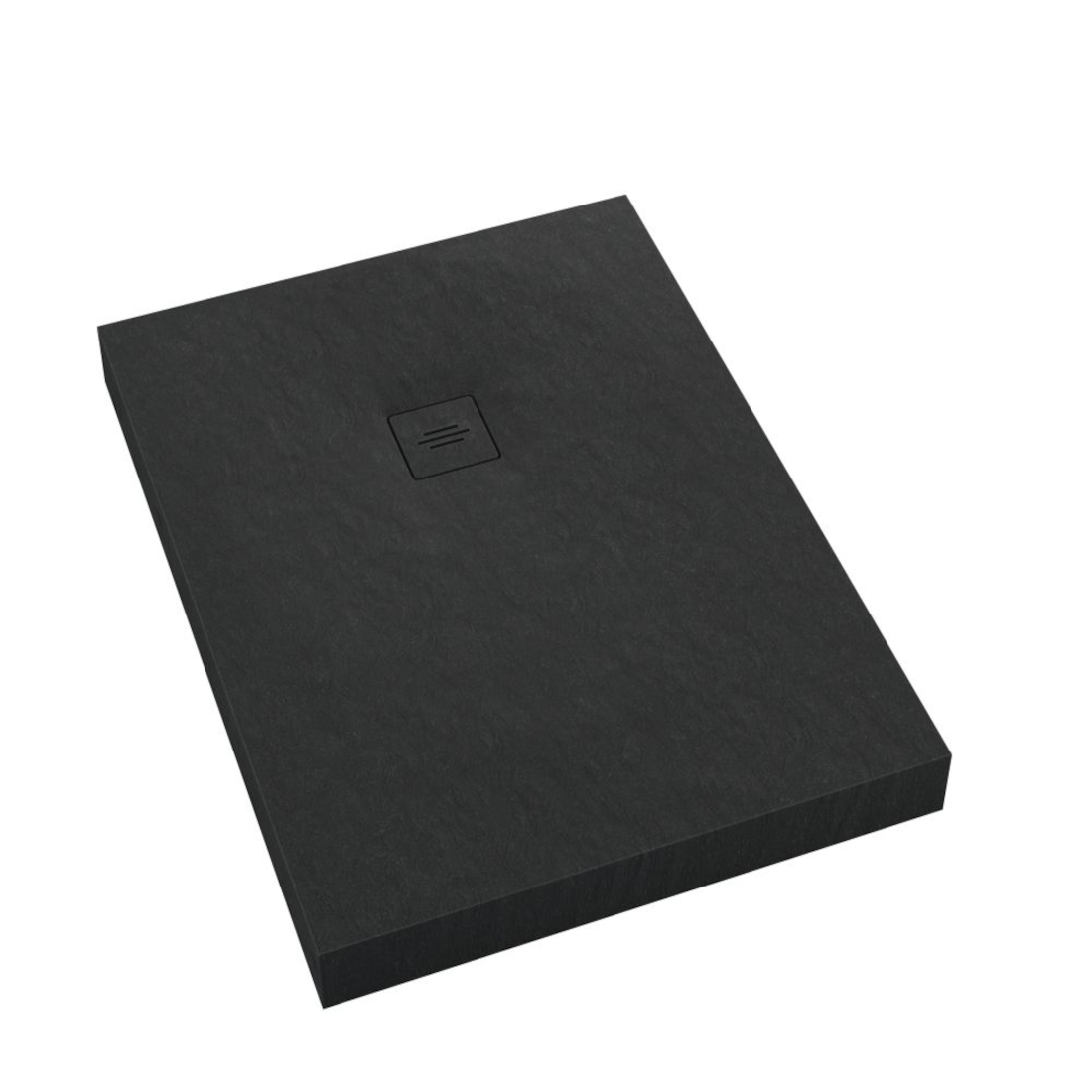 Schedline Nonlimits Black Stone receveur de douche rectangulaire 90x80 cm noir 3ST.N1P-8090/C/ST-M1/C/ST