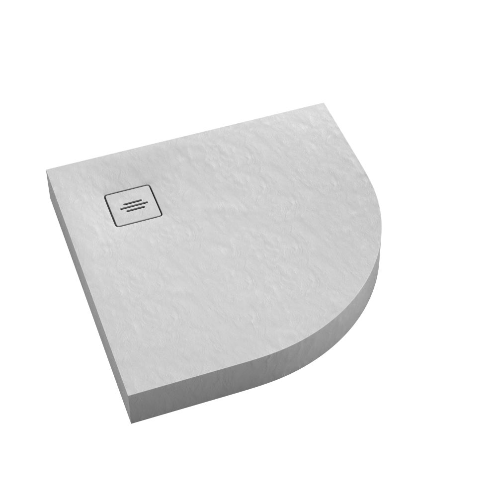 Schedline Nonlimits White Stone receveur de douche semi-circulaire 90x90 cm blanc 3ST.N1O-9090/B/ST-M1/B/ST