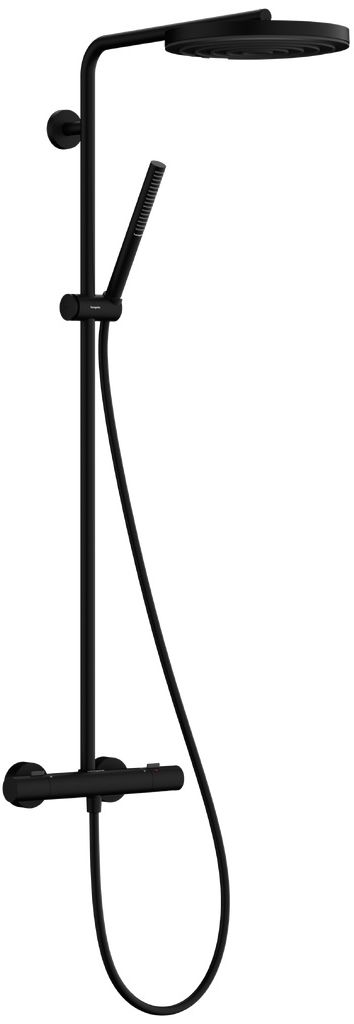 Hansgrohe Pulsify S Puro ensemble de douche mural avec thermostat oui noir 24223670