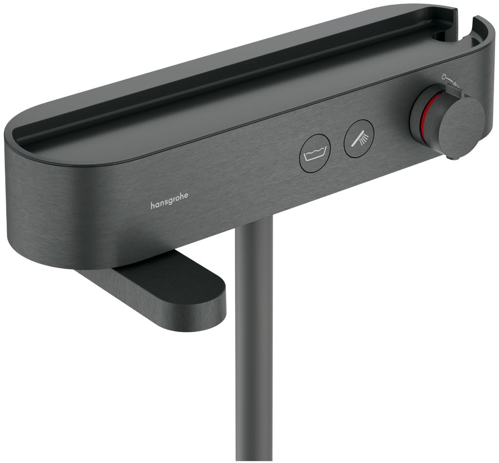 Hansgrohe ShowerTablet mitigeur bain-douche murale avec thermostat chrome-noir 24340340