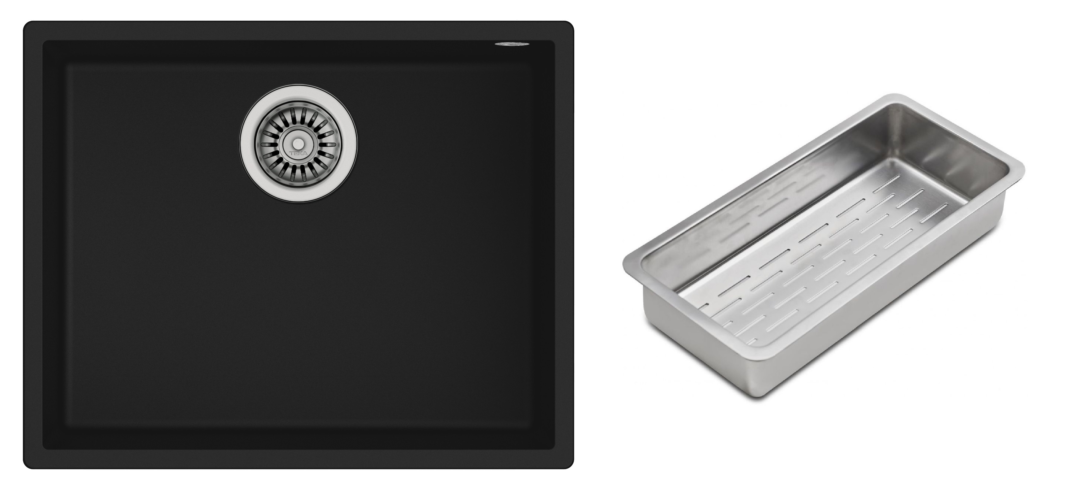 Set évier Tegranit Teka Square 115230020, insert d'égouttage Teka 40199072