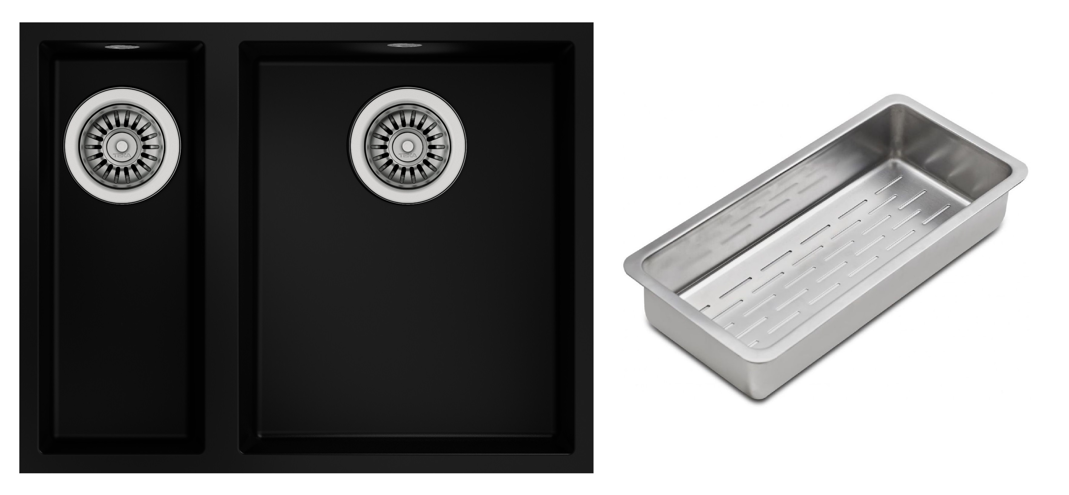 Set évier Tegranit Teka Square 115260029, insert d'égouttage Teka 40199072