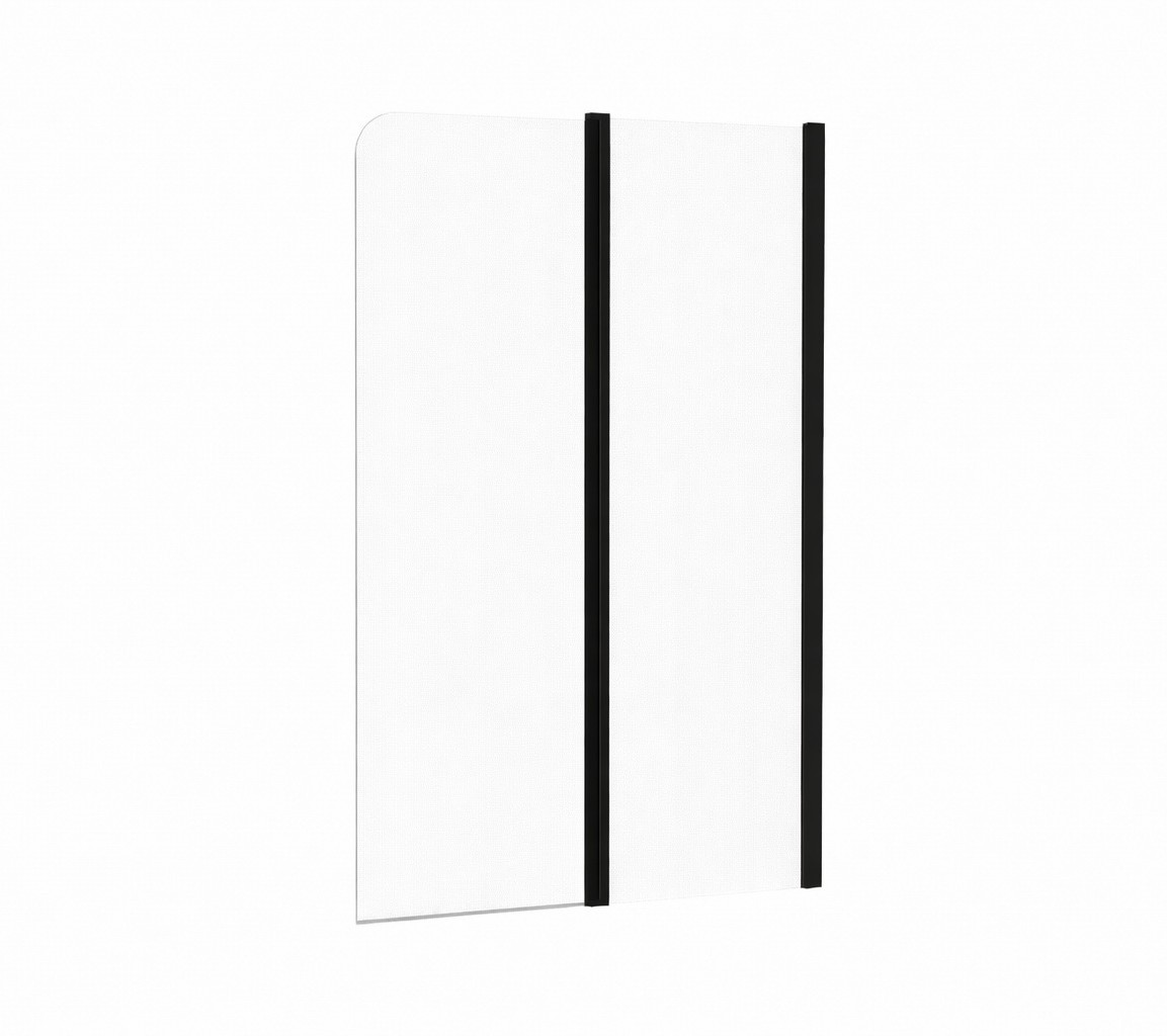 Ravak Chrome paroi de baignoire 100 cm deux pièces noir brillant/verre transparent 7QRA0300Z1