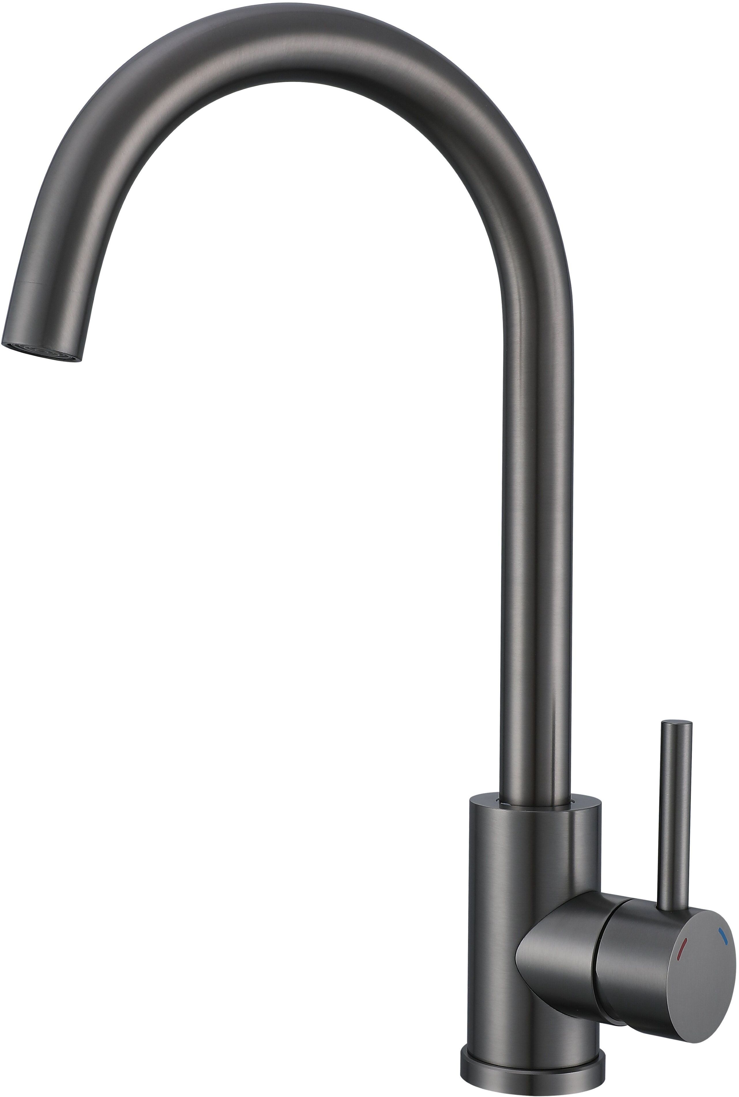 Ruvetti Fiori mitigeur de cuisine sur pied graphite/gris 1001PVDGR