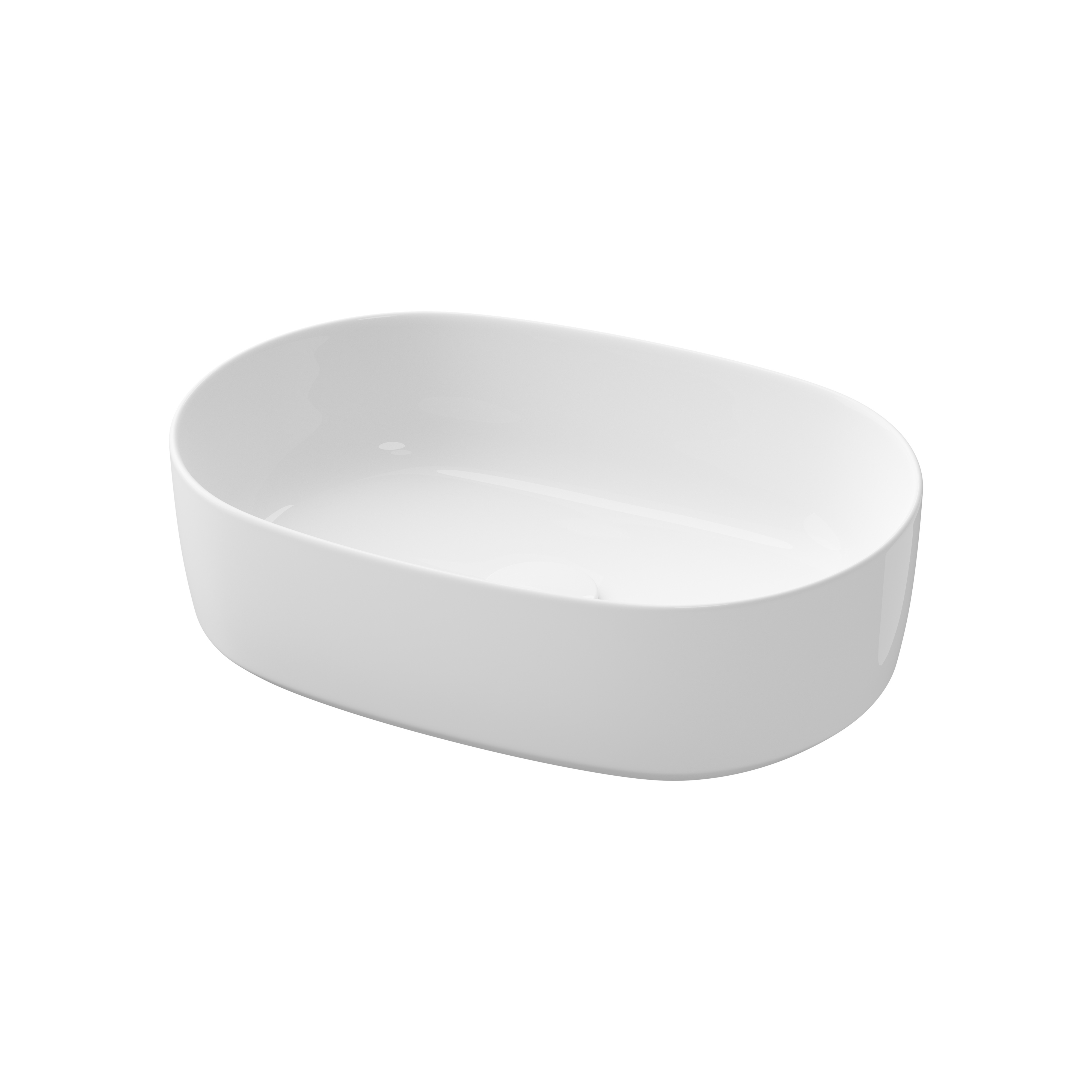 Cersanit City lavabo 47x32 cm ovale à poser blanc brillant K35-112