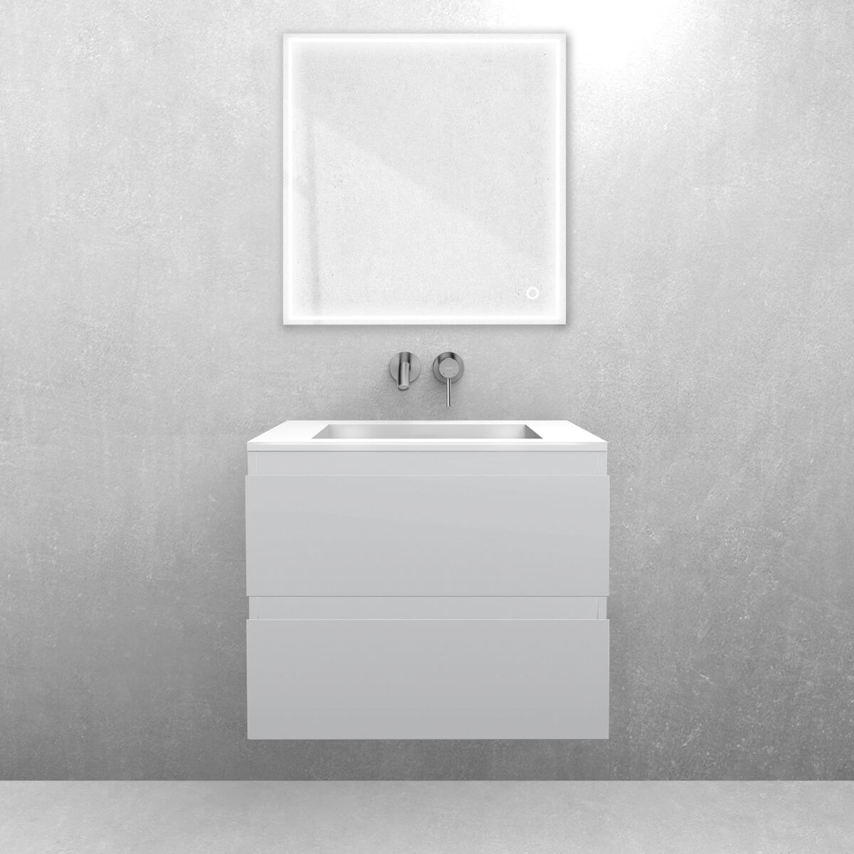 Set armoire Oltens Vernal 60000700, lavabo Oltens Stila 40200000