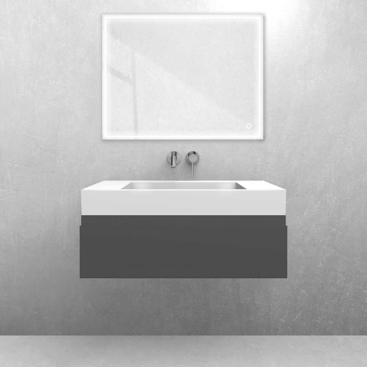 Set lavabo Oltens Stila 40001000, armoire Oltens Vernal 60010400