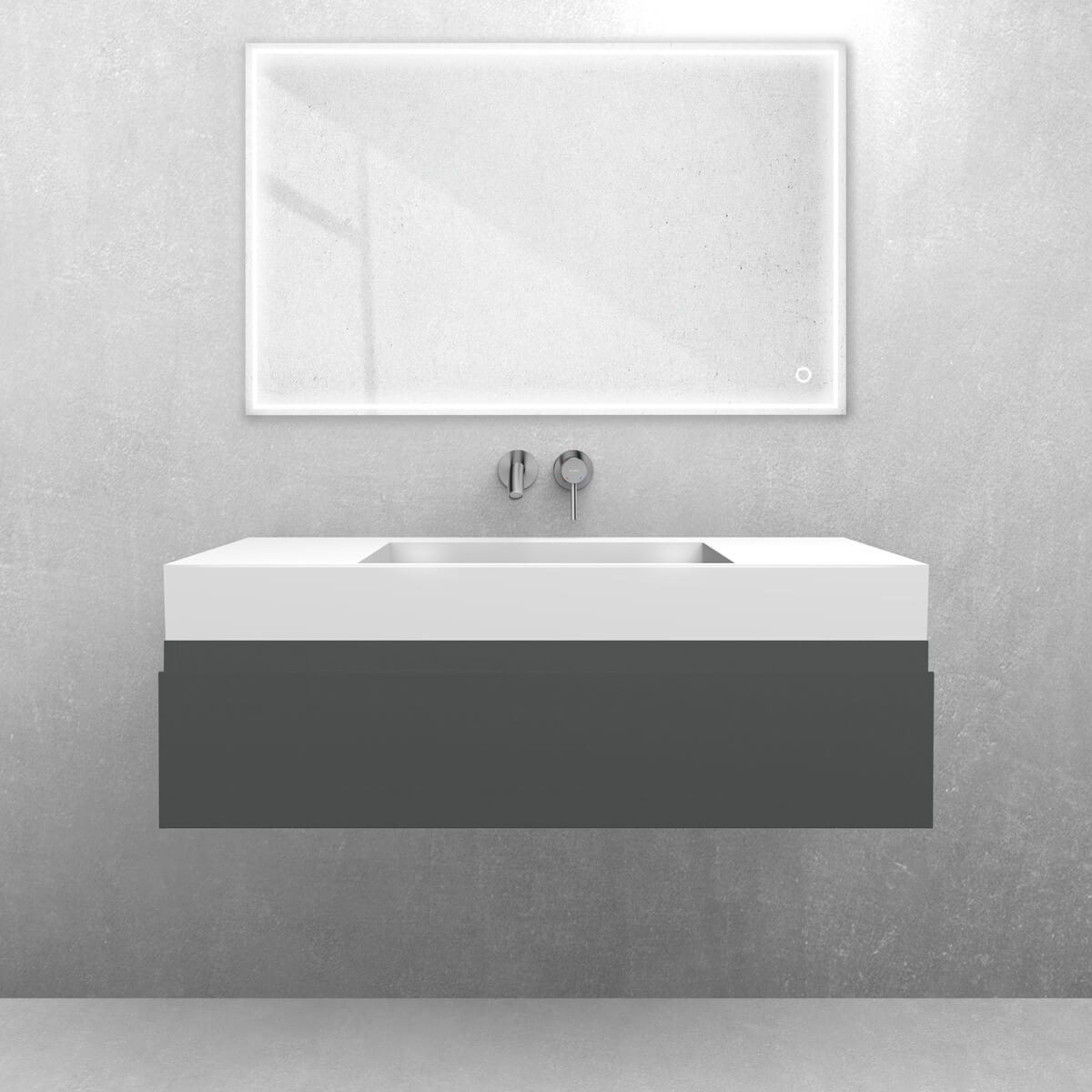 Set lavabo Oltens Stila 40003000, armoire Oltens Vernal 60011400