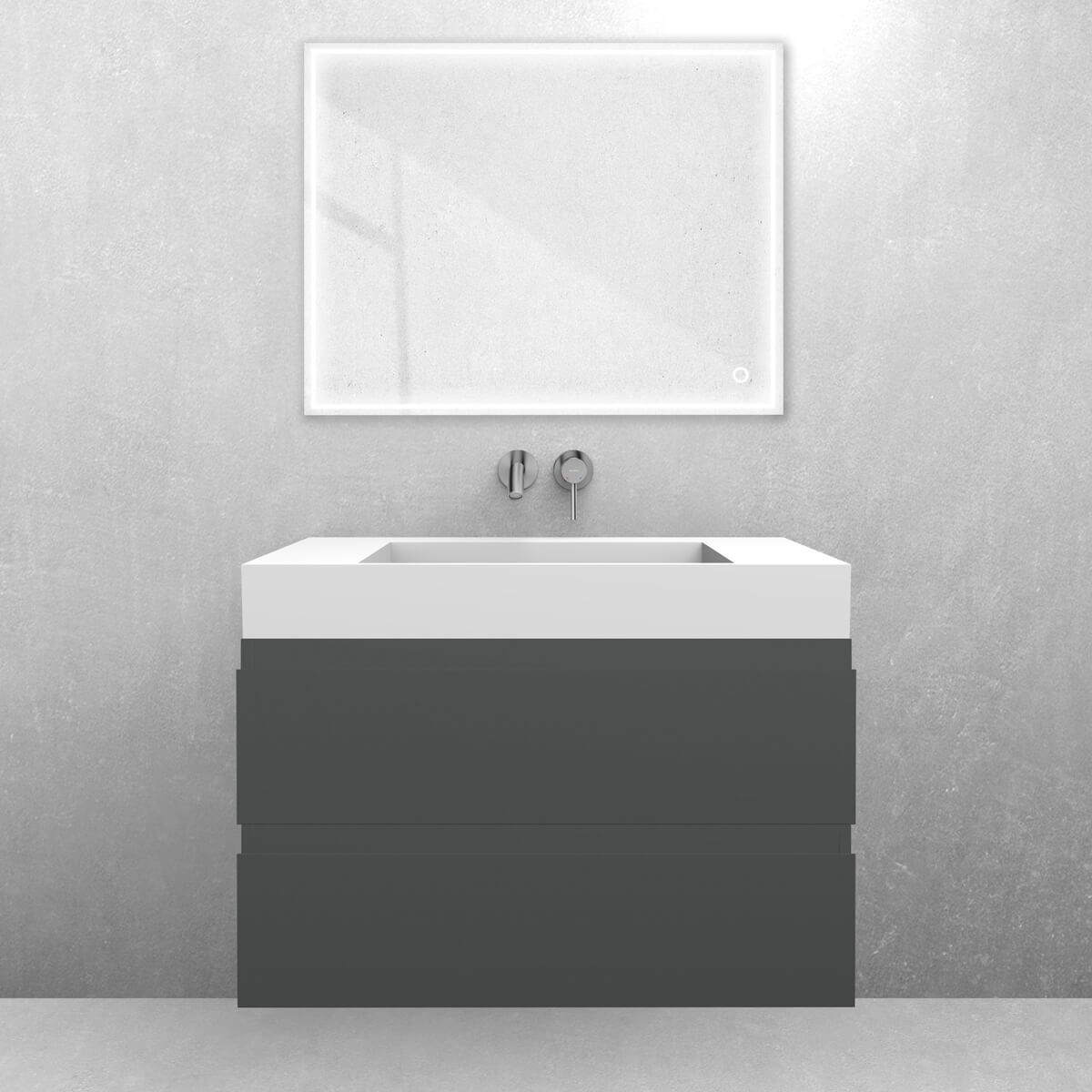 Set lavabo Oltens Stila 40001900, armoire Oltens Vernal 60001400
