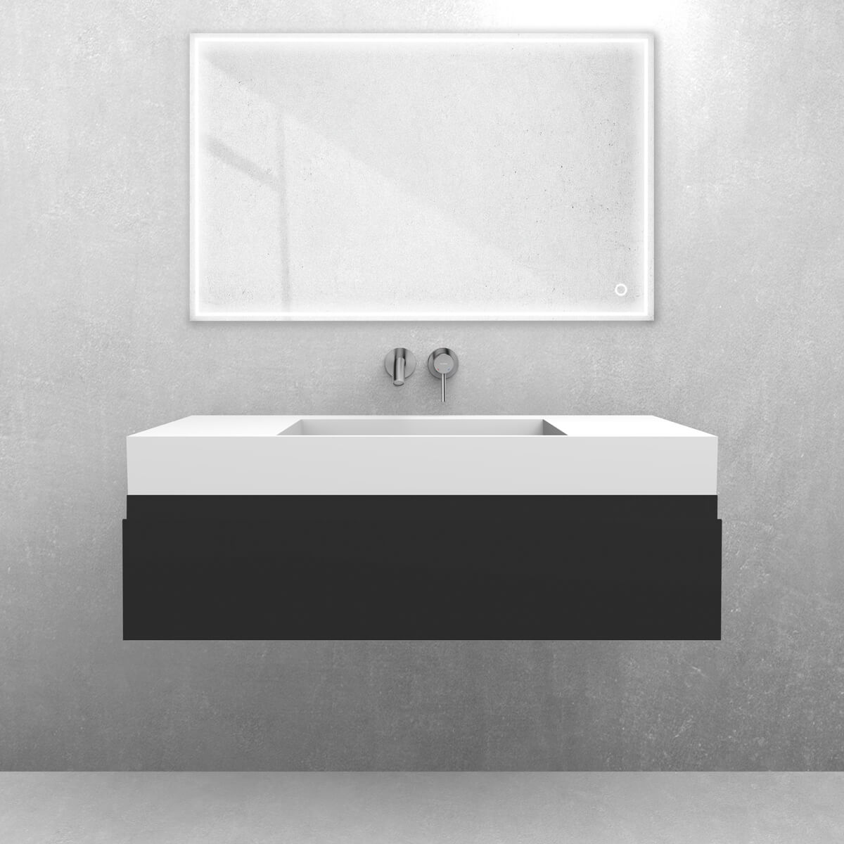 Set lavabo Oltens Stila 40003900, armoire Oltens Vernal 60011300