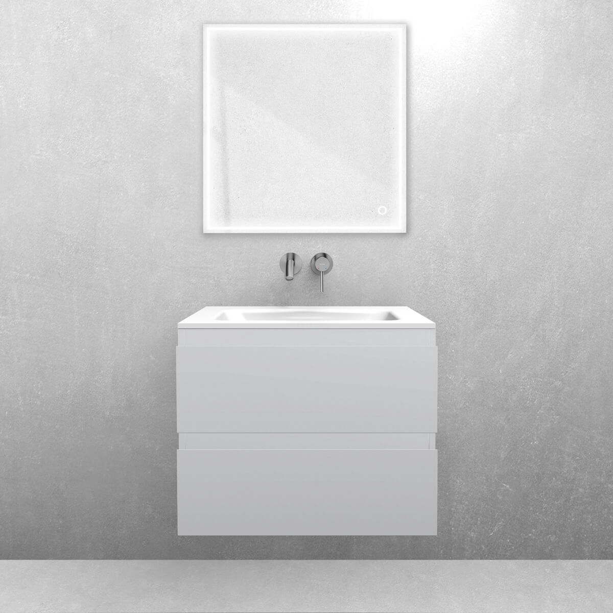 Set armoire Oltens Vernal 60000700, lavabo Oltens Kalla 40207000
