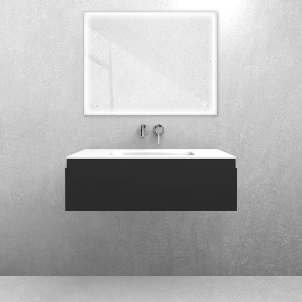 Set lavabo Oltens Kalla 40210000, armoire Oltens Vernal 60010300