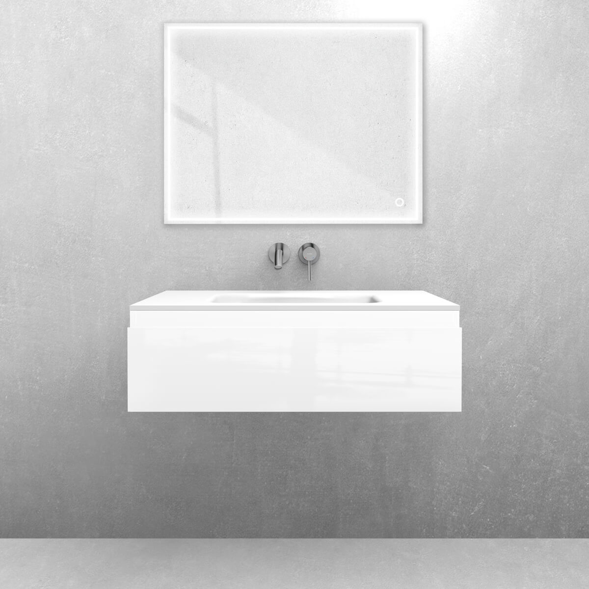 Set lavabo Oltens Kalla 40210900, armoire Oltens Vernal 60010000