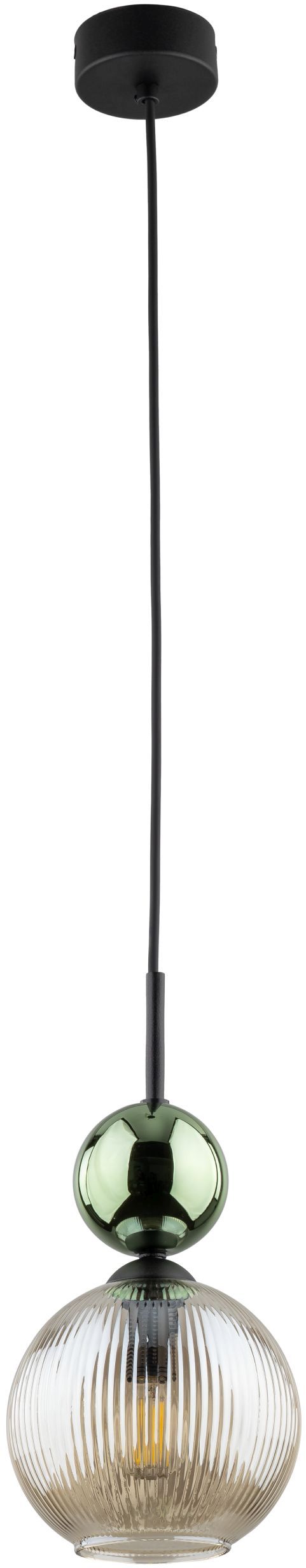 TK Lighting Sophia Green Cognac lampe suspendue 1x10 W vert-marron 11145