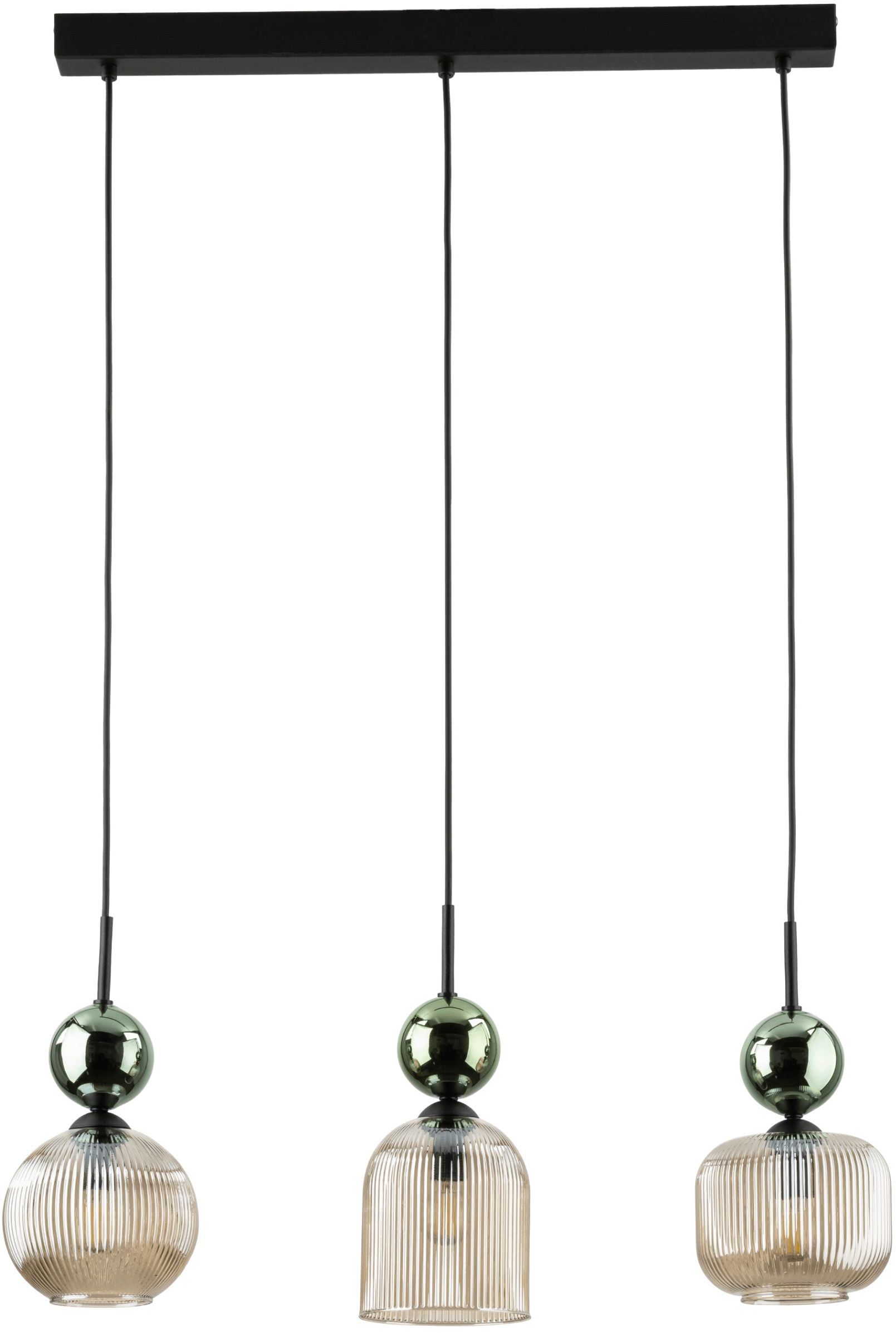 TK Lighting Sophia Green Cognac lampe suspendue 3x10 W vert-marron 11147