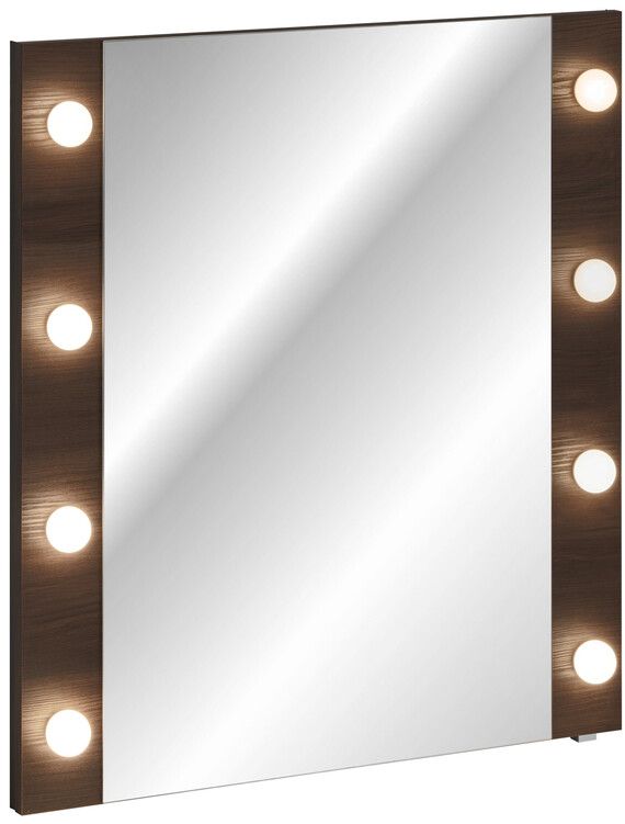 Comad Dorothy Ristretto miroir 80x85 cm rectangulaire avec éclairage bois DOROTHY RISTRETTO 84-80
