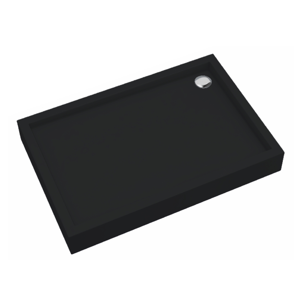 Schedpol Medium Black Mat receveur de douche rectangulaire 120x80 cm noir 3.4738/C/MG