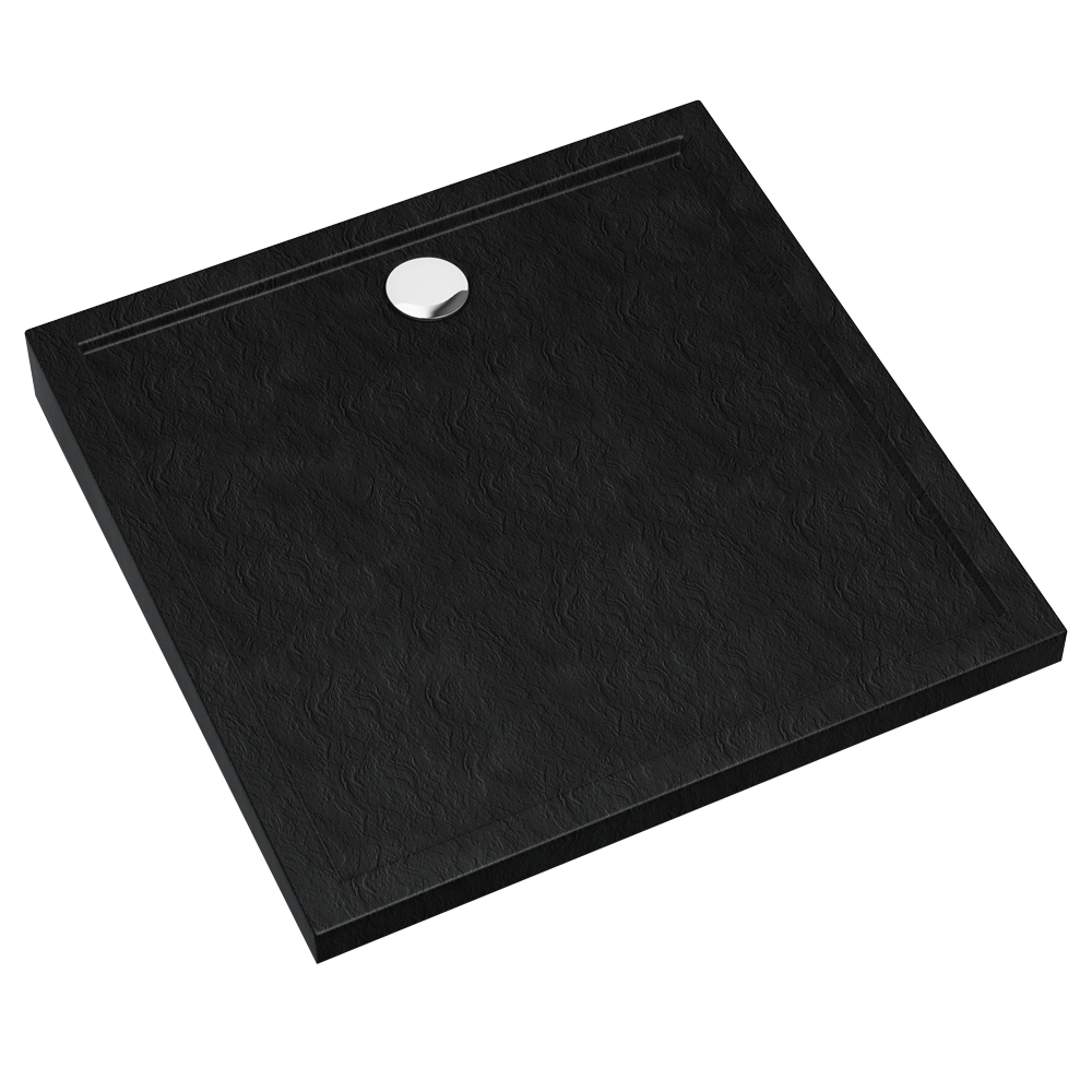 Schedline Sharper Black Stone receveur de douche carré 90x90 cm noir 3S.S2K-9090/C/ST