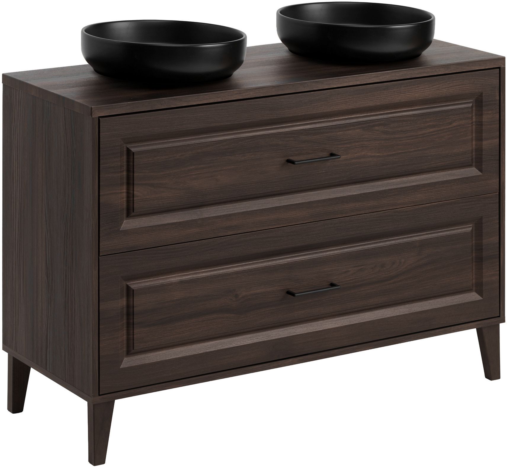 Set armoire Comad Dorothy Ristretto DOROTHY RISTRETTO 82-120-46-2S, lavabo Comad River 1 RIVER 1 BLACK MATT UN 40 ( E-6595 ), RISTRETTO 89-120-46 M