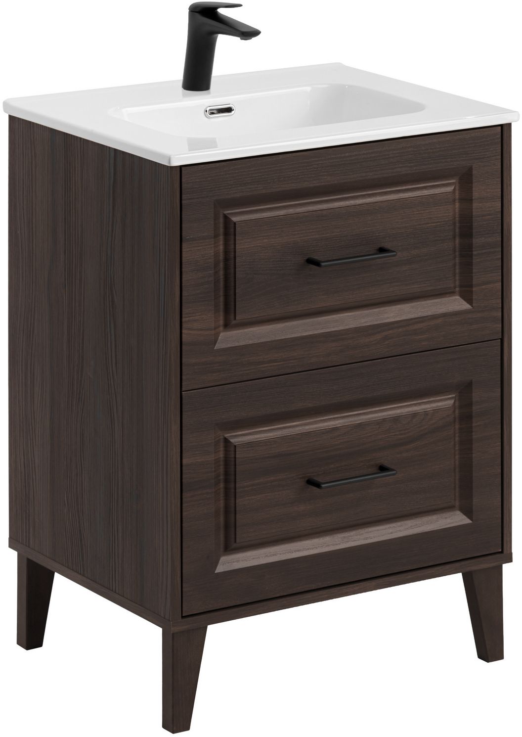 Set armoire Comad Dorothy Ristretto DOROTHY RISTRETTO 82-60-46-2S, lavabo Comad Go GO60/DP-8095, NIAGARA UM 03 BLACK 86001B