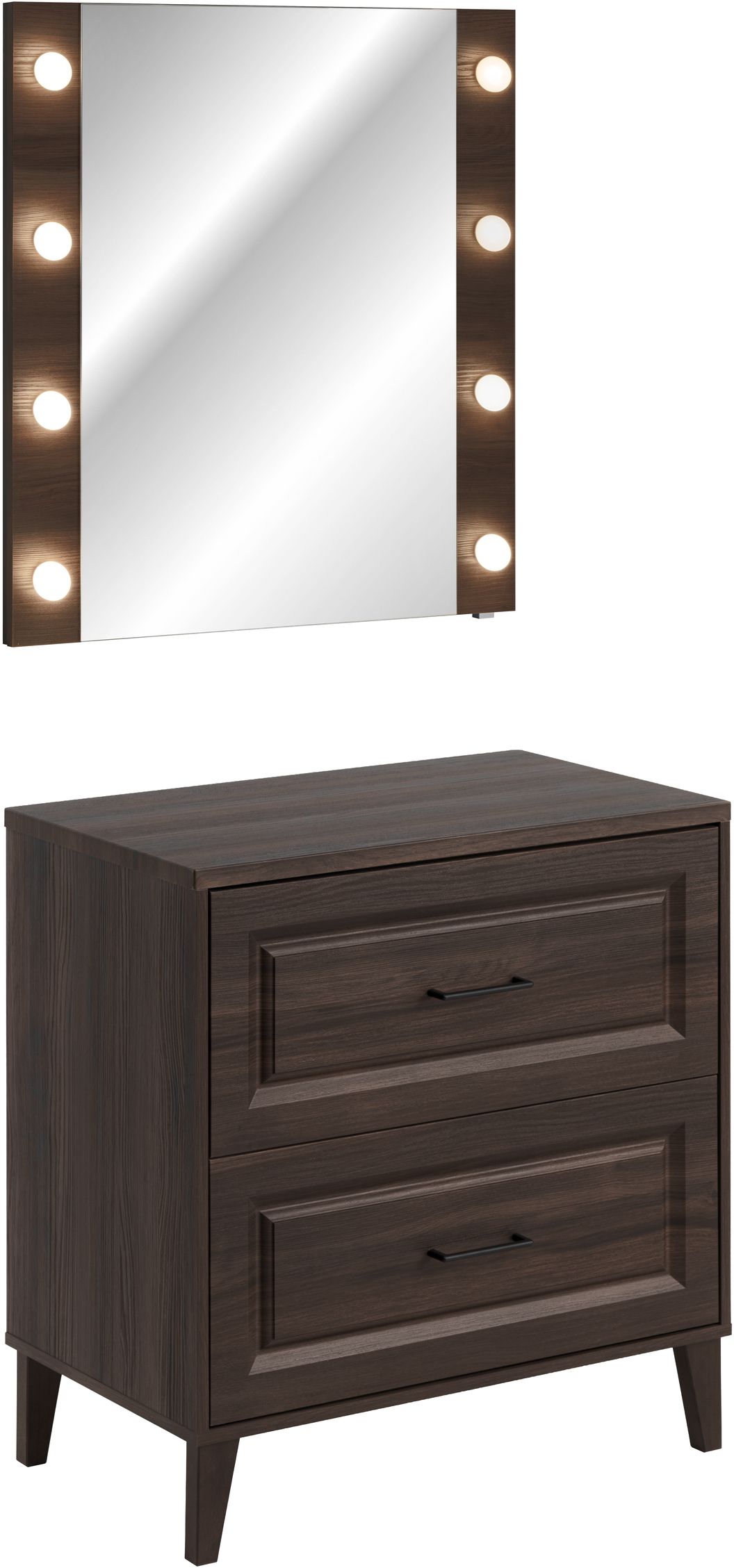 Set armoire Comad Dorothy Ristretto DOROTHY RISTRETTO 82-80-46-2S, miroir Comad Dorothy Ristretto DOROTHY RISTRETTO 84-80, RISTRETTO 89-80-46 M
