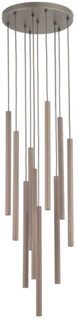 TK Lighting Ferro lampe suspendue x8 W marron 11493