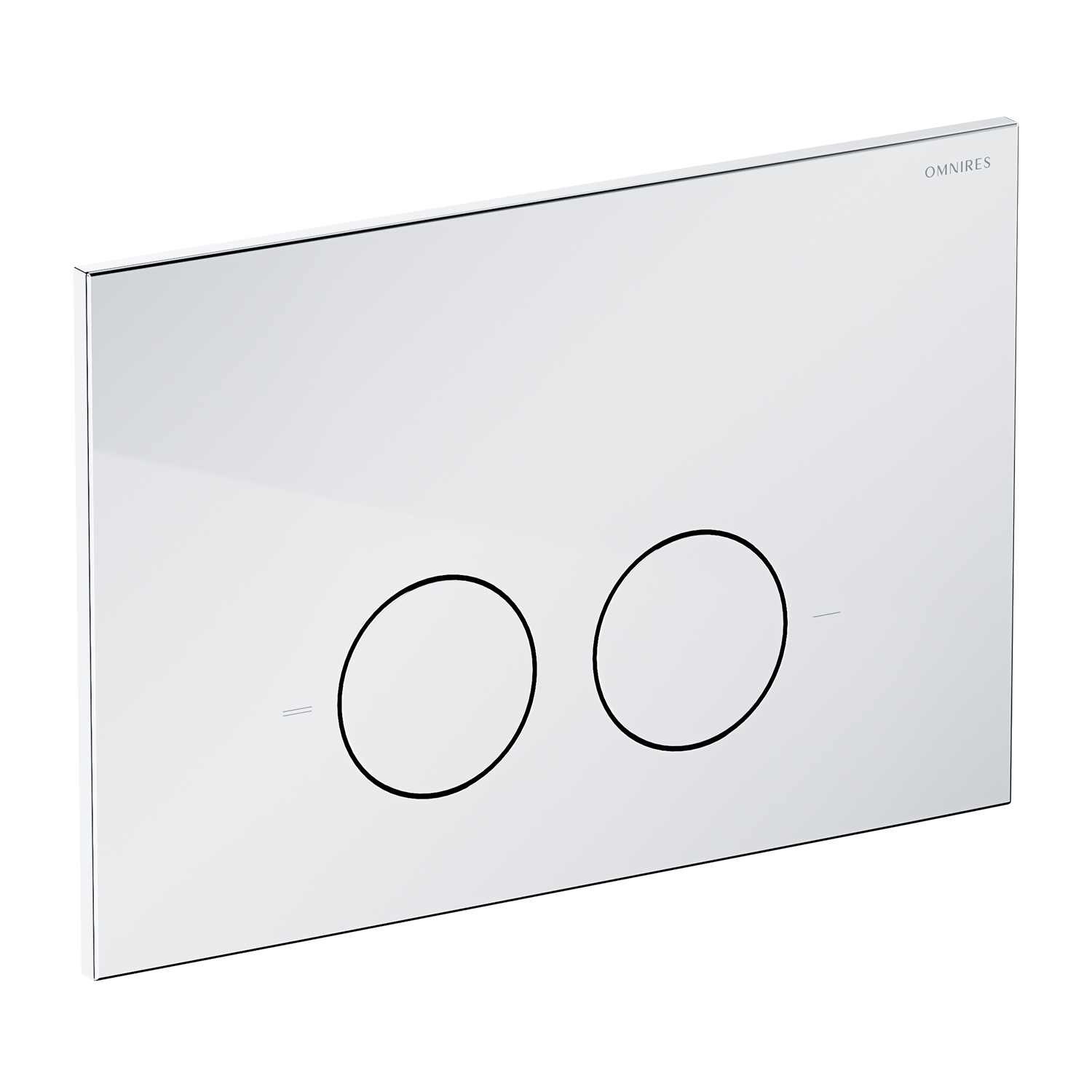 Omnires Minimal bouton de chasse d'eau pour WC chrome brillant MPS1CR