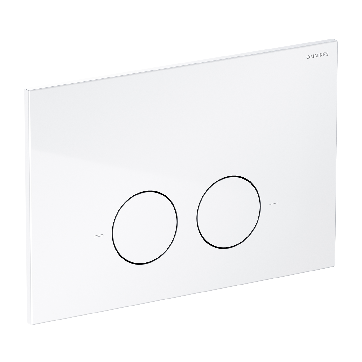 Omnires Minimal bouton de chasse d'eau pour WC blanc MPS1BP