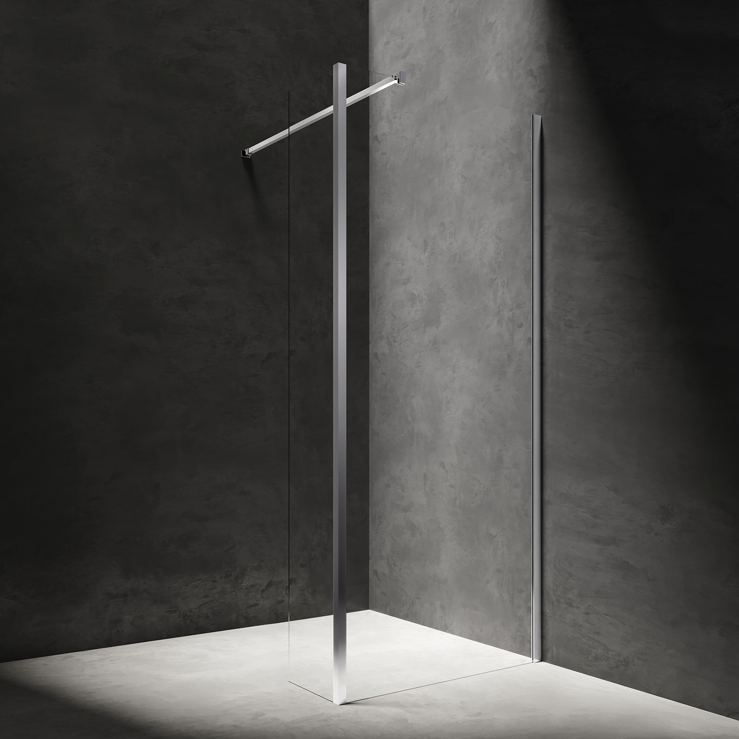 Omnires Marina cabine de douche walk-in 120x30 cm rectangulaire chrome brillant/verre transparent MA1230CRTR