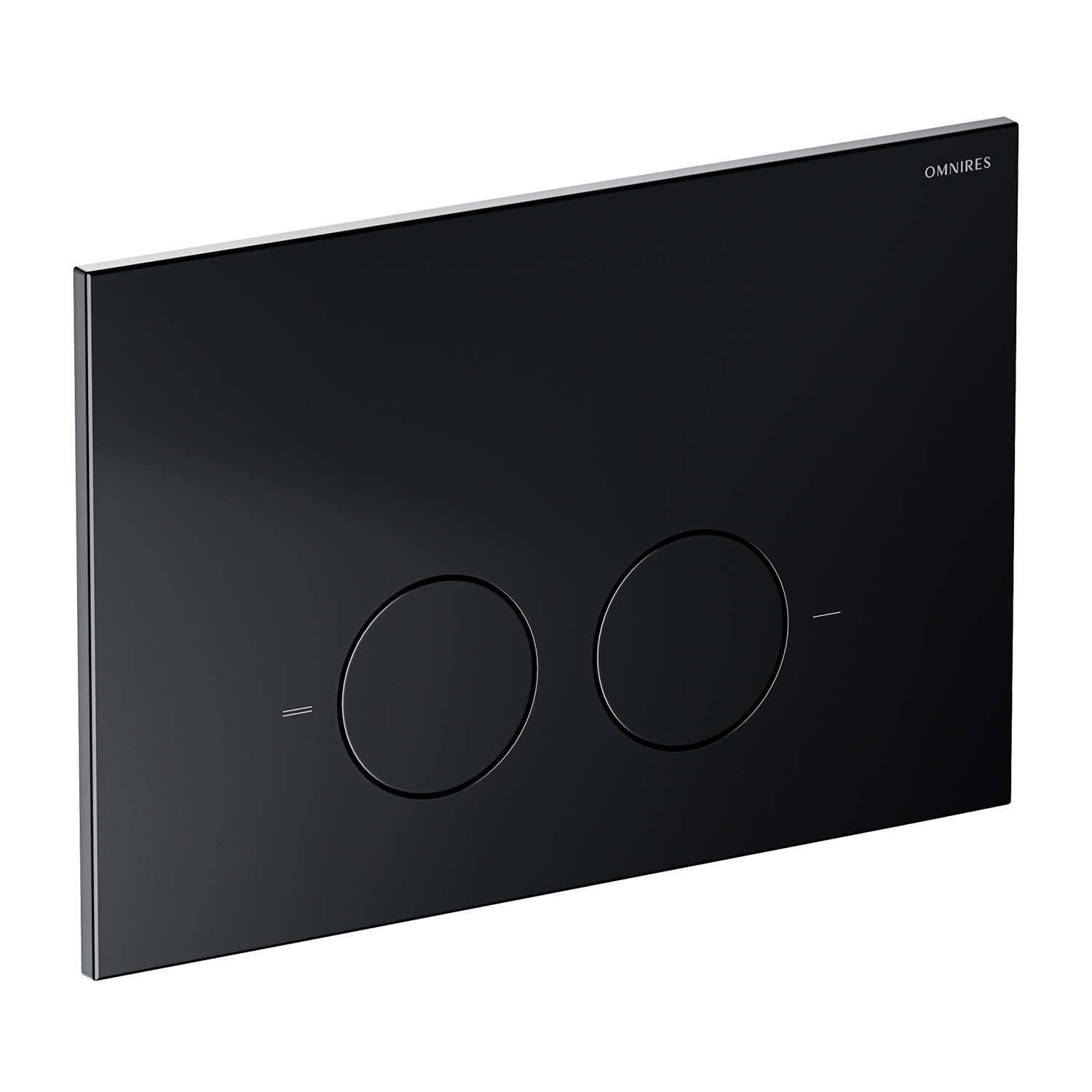 Omnires Minimal bouton de chasse d'eau pour WC noir MPS1BLM