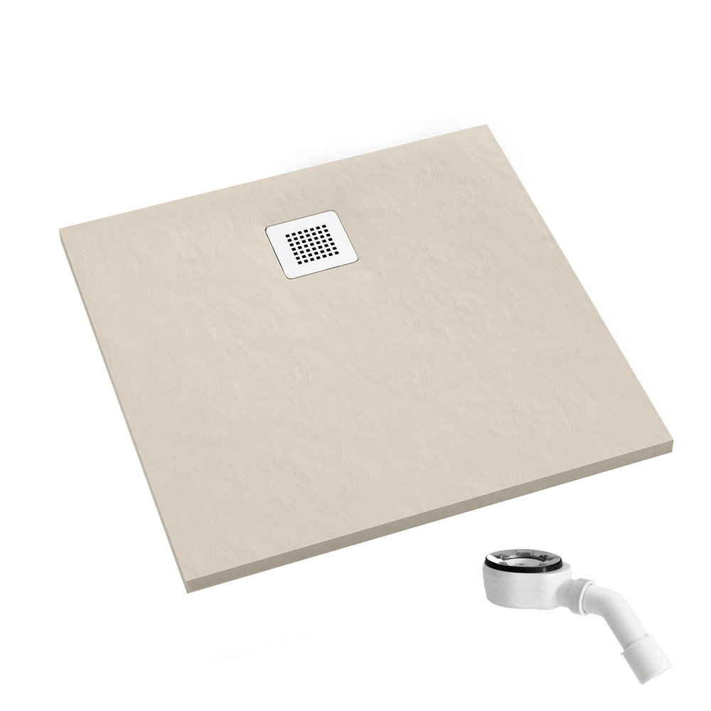 Schedpol Kalait Cashmere Stone receveur de douche carré 100x100 cm beige 3.3202/PK/ST-M2