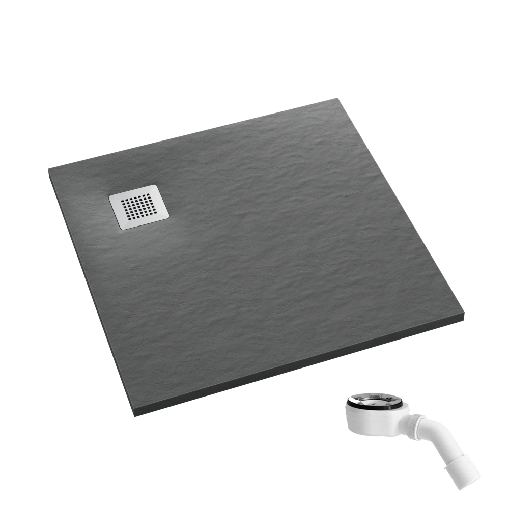 Schedpol Kalait Grey Stone receveur de douche carré 80x80 cm gris 3.3100/S/ST-M2