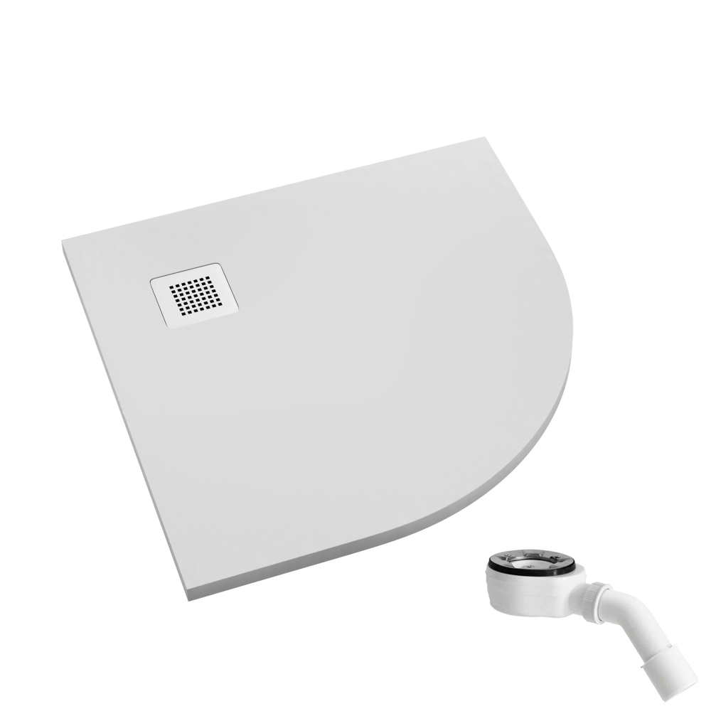 Schedpol Kalait Smooth White receveur de douche semi-circulaire 90x90 cm blanc 3.3104-M2
