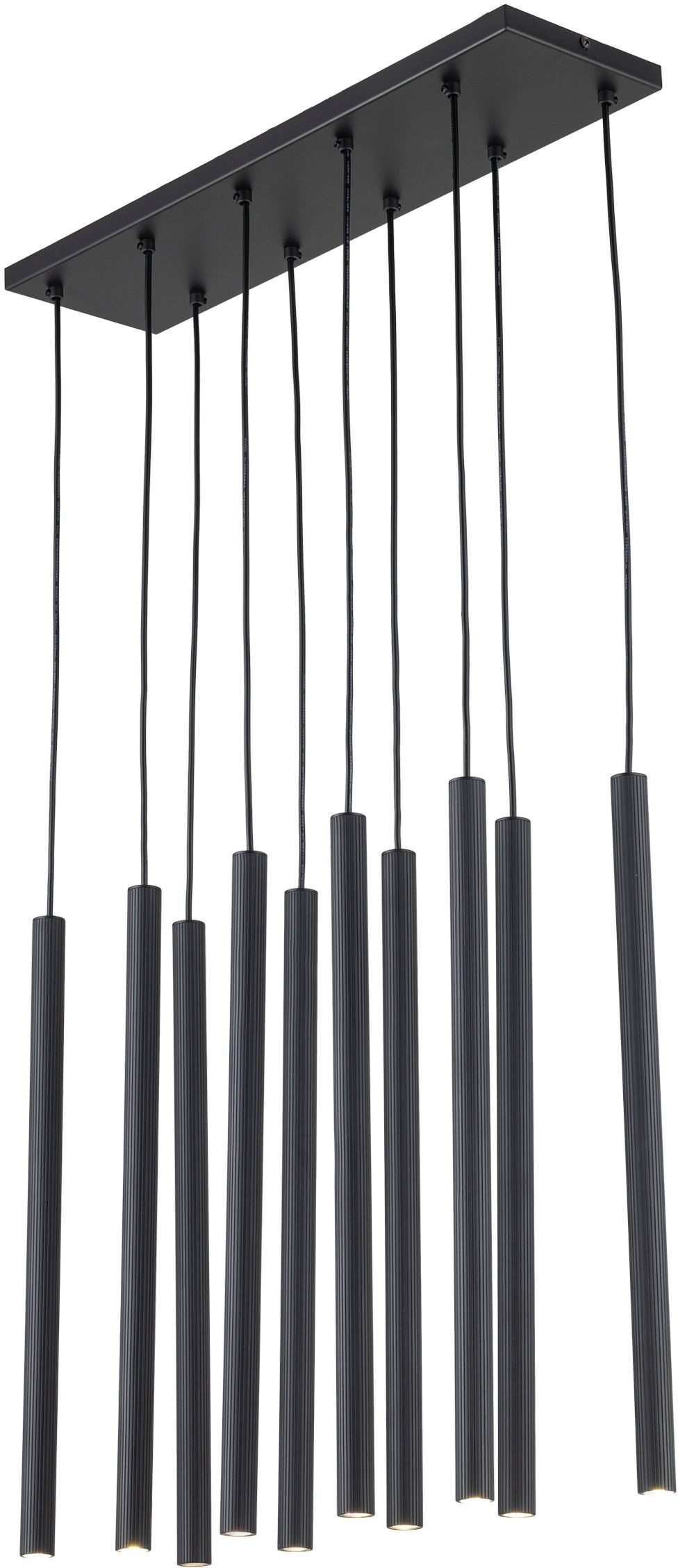 TK Lighting Ferro lampe suspendue x8 W noir 11489