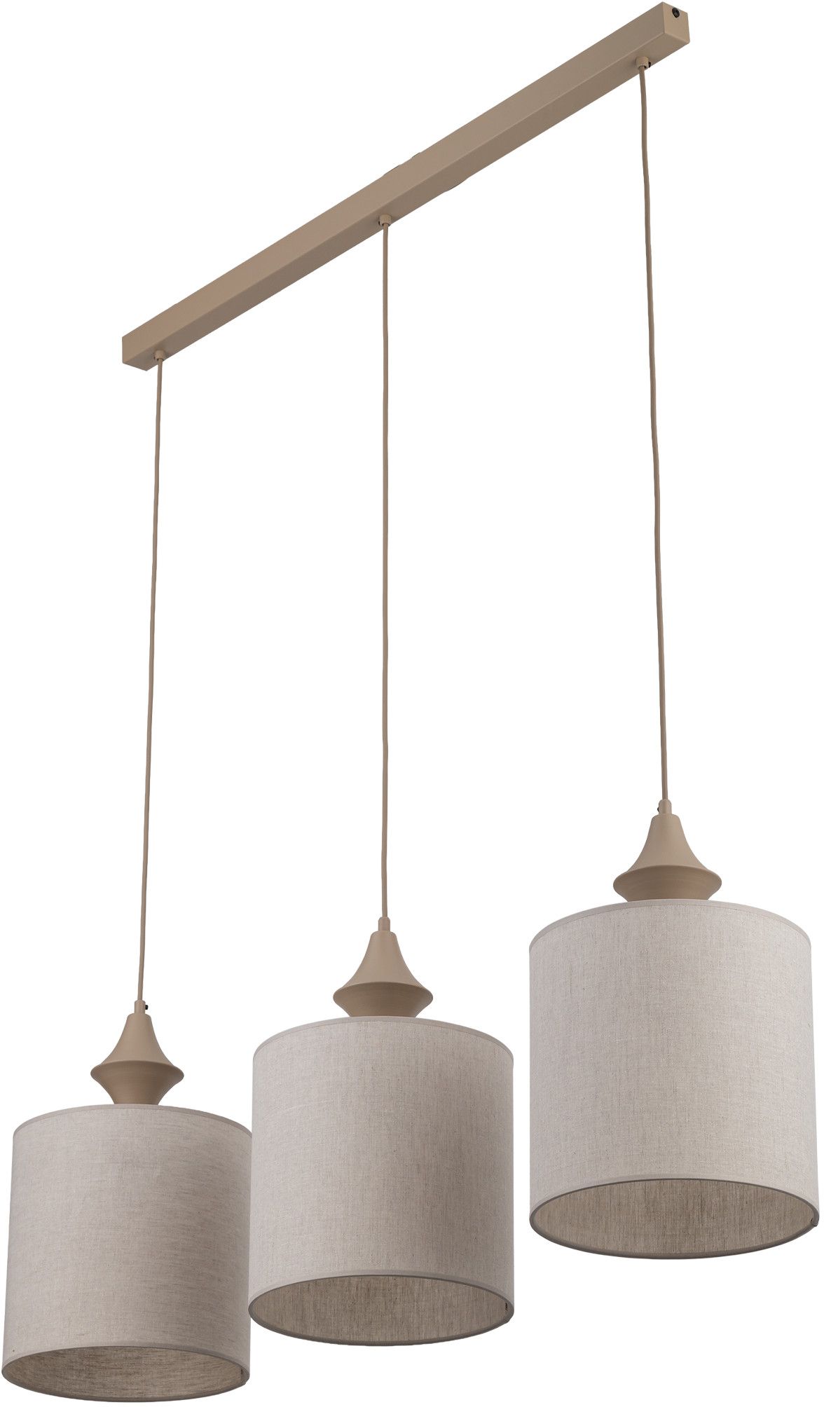 TK Lighting Amura lampe suspendue 3x15 W gris/cendre 11439