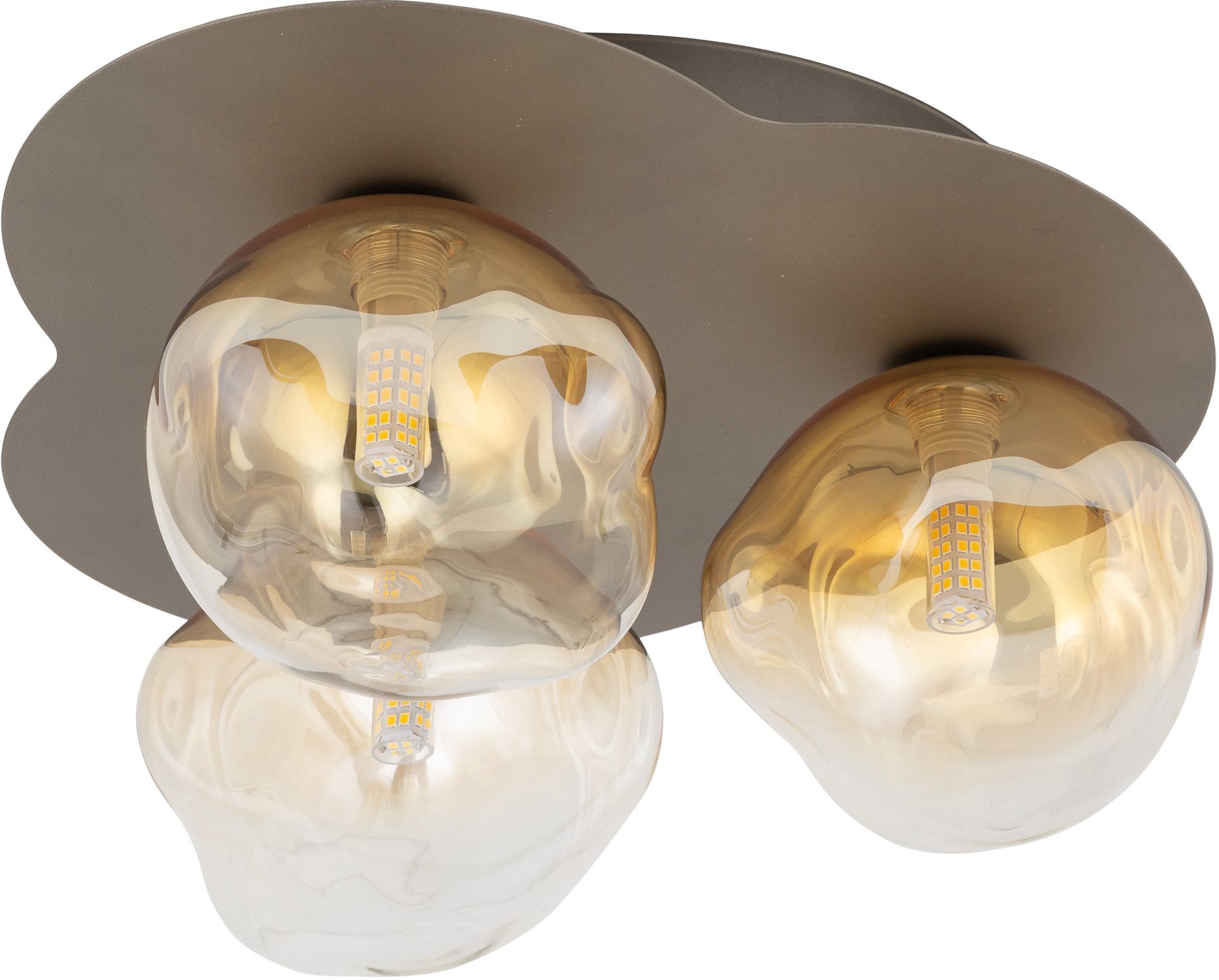 TK Lighting Lava New plafonnier 3x8 W marron 11453