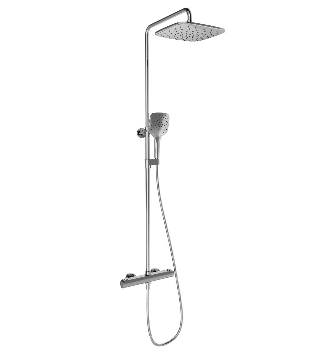 Ravak Flat ensemble de douche mural avec thermostat oui chrome X070442