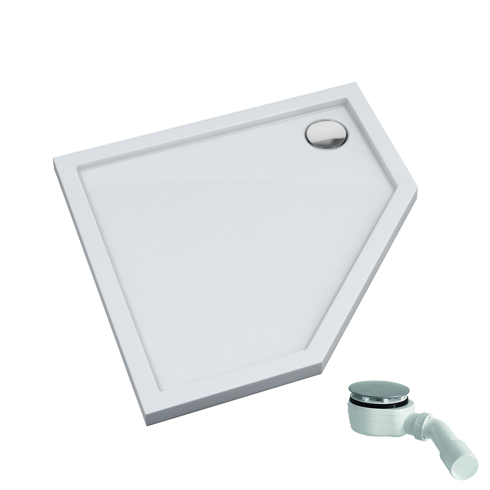 Schedpol Corrina New receveur de douche pentagonal 100x100 cm blanc 3.4999