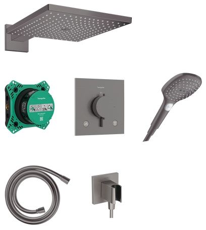 Hansgrohe Raindance E ensemble de douche encastré avec thermostat oui noir 24623340