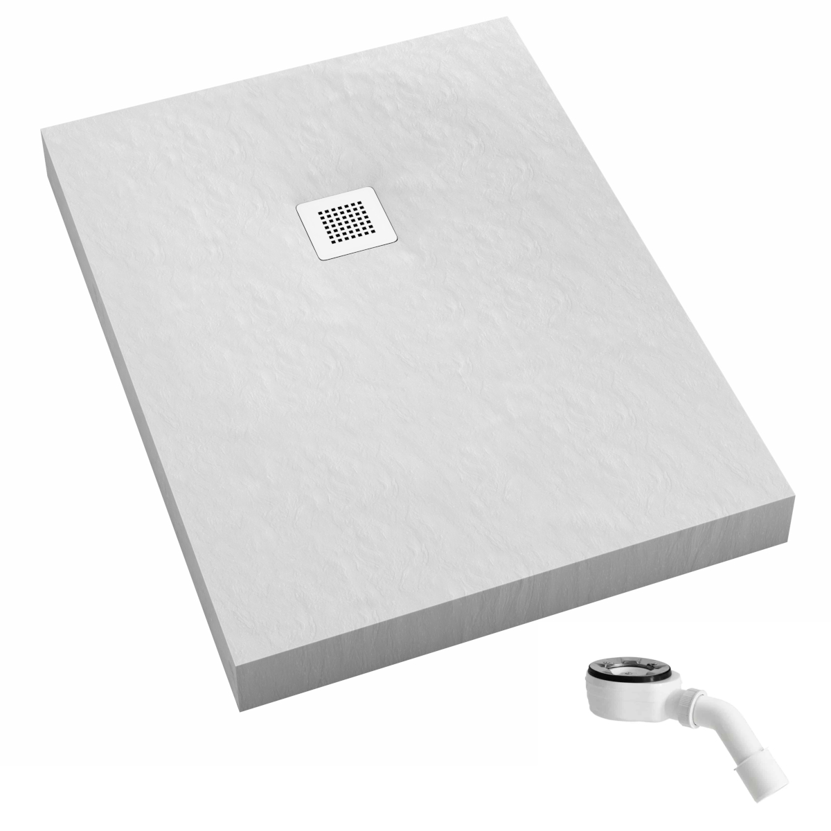 Schedpol New Horizons White Stone receveur de douche rectangulaire 110x90 cm blanc 3.3316/B/ST-M2