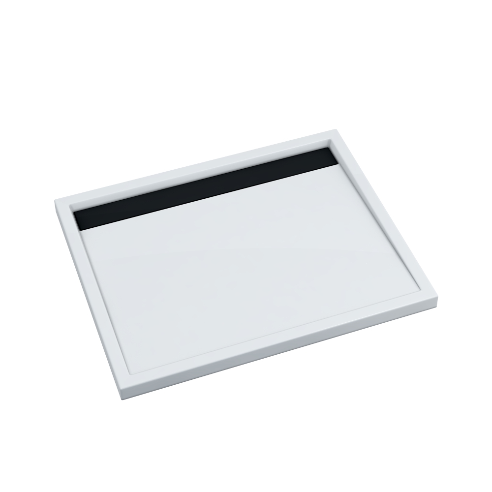 Schedpol Ajax B&W receveur de douche rectangulaire 120x90 cm blanc-noir 3.4229-M/C/G