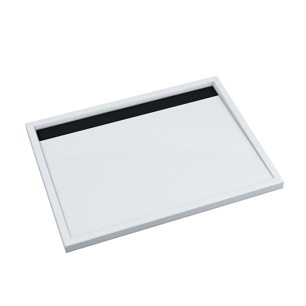 Schedpol Ajax B&W receveur de douche rectangulaire 100x80 cm blanc-noir 3.4228-M/C/G
