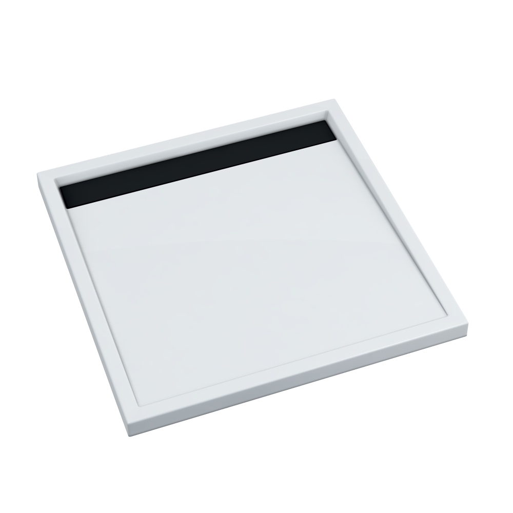 Schedpol Ajax B&W receveur de douche carré 90x90 cm blanc-noir 3.4226-M/C/G