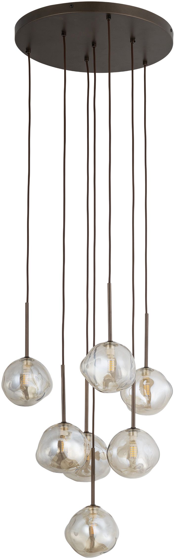 TK Lighting Lava lampe suspendue 4x8 W marron 11328