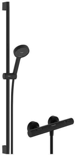 Hansgrohe Activera Select S ensemble de douche mural avec thermostat noir 28086670