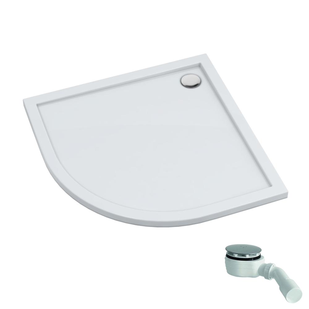 Schedpol Caspar New receveur de douche semi-circulaire 100x100 cm blanc 3.2335