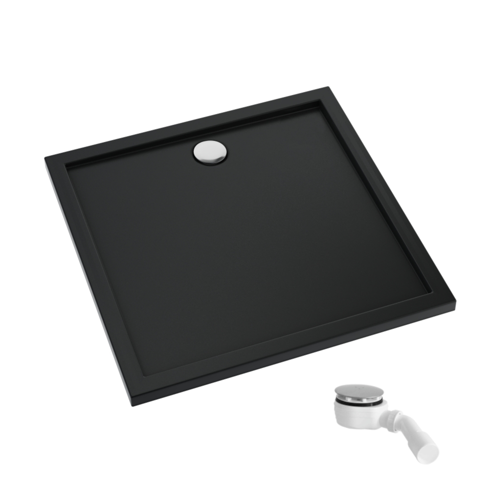Schedpol Caspar New Black Mat receveur de douche carré 80x80 cm noir 3.2330/C/MG