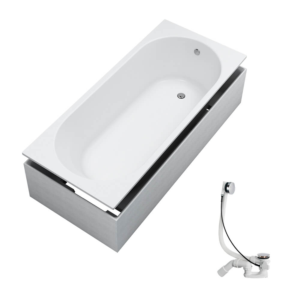 Schedpol Tara SET baignoire avec support 150x70 cm blanc 3.1581+9.114