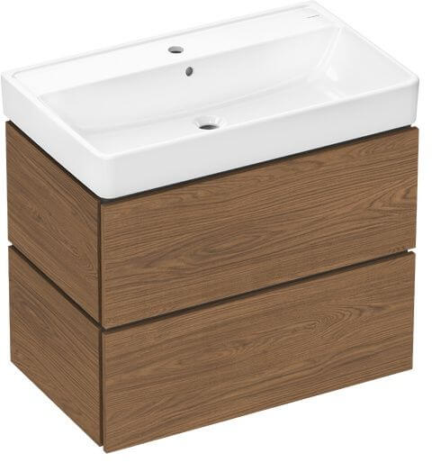Hansgrohe Xilesa E lavabo avec meuble 80 cm chêne 54397550